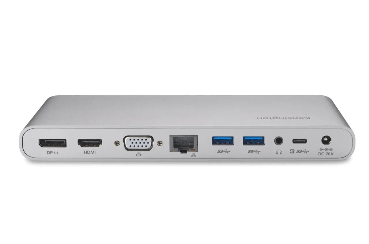 Clearance Kensington SD4810P USB-C® 5Gbps Triple Video Driverless Dock - Dual Power Option - DP++/HDMI/VGA - Windows