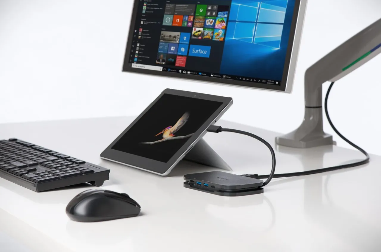 Best Kensington SD1610P USB-C Mini Mobile 4K Dock w/ Pass-Through Charging for Microsoft Surface Devices