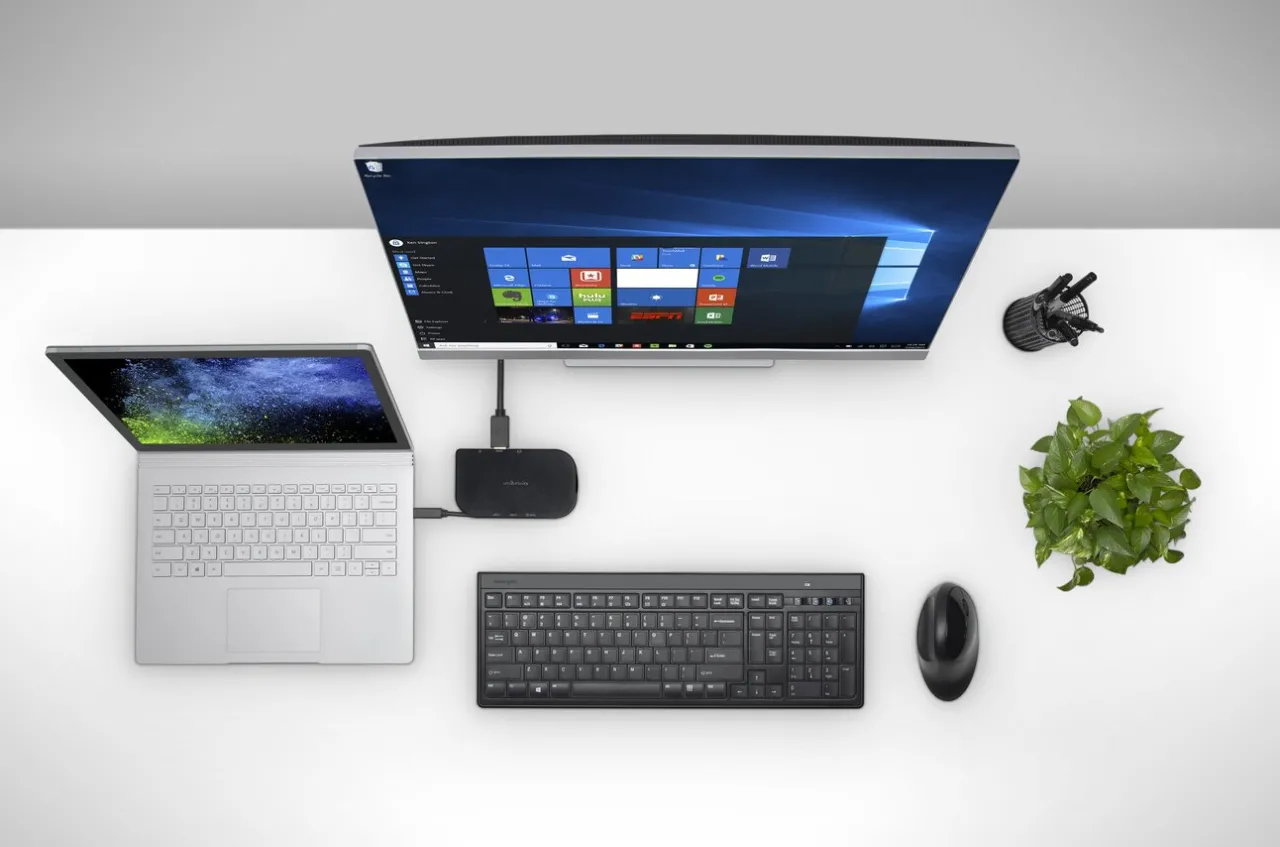 Best Kensington SD1610P USB-C Mini Mobile 4K Dock w/ Pass-Through Charging for Microsoft Surface Devices